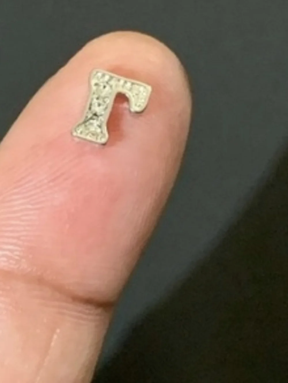 Letter Y Rhinestone Charm For Floating Lockets